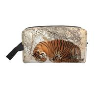 Tigre Bebé Familia De Tigres Joven, Bolsa de Maquillaje Bolsa de cosméticos Bolsa de artículos de tocador de Viaje portátil Organizador de Bolsa de Maquillaje