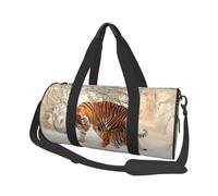 Tigre Bebé Familia De Tigres Joven, Bolsa de Viaje de Gran Capacidad, Bolso Redondo, Bolsa de Viaje Deportiva, Bolsa de Mano, Bolsa de Fitness