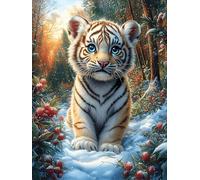 Tigre Blanc Dans Les nuages Puzzle 1000 Piezas Cartón Grueso para Principiantes Mitos fantásticos Ejercicio Mental Relajante Ocio Creativo Casa Regalo Creativo 1000 PCS