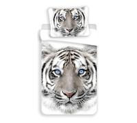 Tigre Blanc - Juego de Cama - Funda nórdica de algodón