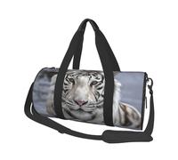 Tigre Blanco de Invierno, Bolsa de Viaje de Gran Capacidad, Bolso Redondo, Bolsa de Viaje Deportiva, Bolsa de Mano, Bolsa de Fitness