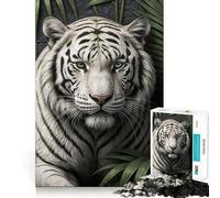 Tigre Blanco Entre exuberante follaje Rompecabezas de 1000 Piezas Juguete Creativo para desarrollar la Creatividad Encaje Seguro Sin Piezas Sueltas Actividad para Fortalecer los Lazos Familiares