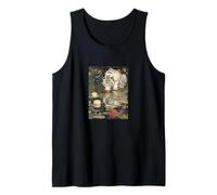 Tigre Blanco Espejo Reflejo con diseño artístico de Almohadilla de Lirio Camiseta sin Mangas