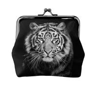 Tigre Blanco,Monedero de Piel sintética, Carteras pequeñas, Monedero con Cierre de Broche