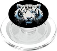 Tigre Blanco Ojos Azules Gato Salvaje Animal PopSockets PopGrip para MagSafe