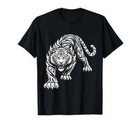 Tigre Blanco Tribal Rugido Animal Salvaje Selva Camiseta