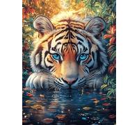 Tigre Dans le Jardin de Cascade Rompecabezas 1000 Piezas Cartón para Toda La Familia Mitos Animal Planta Tiempo Libre Entretenimiento Sin Pantalla 1000 PCS