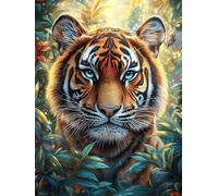 Tigre Dans le Jardin de feu Rompecabezas 300 Piezas Cartón para Niños Mayores 14 Años Mitos Animal Planta Entretenimiento Casa Terapia Relajación Ocio Doméstico Detalle Único Original 300 PCS