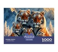Tigre de Bosque Puzzle de 1000 Piezas Papel Puzzle para Adultos Animales Familia Relajación Decoración Hogar Regalo 52x38cm/1000pcs