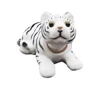 Tigre de Cabeza de Bobble, decoración de Tigre de Cabeza agitada, decoración de Tigre de Cabeza agitada, Figura de Tigre de la Suerte para Coche, vehículo, Escritorio, Mesa, Oficina, decoración