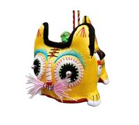 Tigre de tela tradicional chino hecho a mano, Adorno de bordado tigre tela hecho a mano, arte popular chino tradicional, Multicolor, 10cm(Yellow)