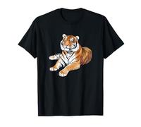 Tigre Descansando Gato Amante de los Camiseta