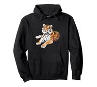 Tigre Descansando Gato Amante de los Sudadera con Capucha