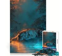 Tigre descansando Junto al Agua, Rompecabezas de 1000 Piezas para Adolescentes, Juego Inteligente para Jugar en Grupo, Imagen para armar, decoración de Pared (38x26cm)