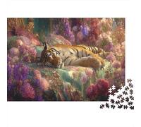 Tigre descansando lujosamente Rompecabezas 70x50cm/1000pcs, - Juego Educativo para Familias, Antistrés Y Creativo, Regalo De Decoración para El Hogar