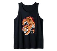 Tigre En Llamas Diseño Impactante Camiseta sin Mangas