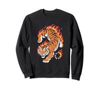 Tigre En Llamas Diseño Impactante Sudadera