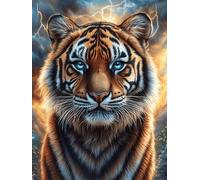 Tigre en un Bosque mágico Rompecabezas 300 Piezas Cartón para Principiantes Sueño Mágico de Ciencia Ficción Días Lluviosos Tiempo Libre En Casa para Reyes Magos Detalle De Cumpleaños 300 PCS