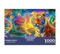 Tigre en un Mundo vívido y fantástico con Castillo Puzzle De 1000 Piezas Tigre Educativo Y Desafiante, Reciclado 38x26cm/1000pcs