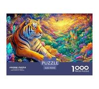 Tigre en un País de Fieras Lleno de Cristal Puzzle De 1000 Piezas Tigre, Excelente Juego para Adultos Y Niños 70x50cm/1000pcs