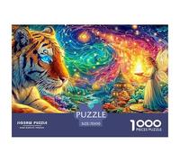 Tigre, Enana en un Paisaje Estelar Mágico Puzzle De 1000 Piezas Tigre Clásico Y Desafiante, Regalo para Todas Las Edades 70x50cm/1000pcs