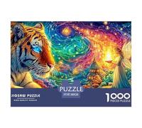 Tigre, Enana en un Paisaje Estelar Mágico Puzzle De 1000 Piezas Tigre Perfecto Regalo para Niños, Niñas, Hombres Y Mujeres 38x26cm/1000pcs
