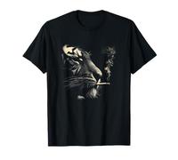 Tigre fumando Cigarrillo Fresco Animal Salvaje Icono Camiseta