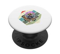 Tigre Geométrico Animal Fauna Silvestre bigcat Zoo Tigres PopSockets PopGrip Adhesivo