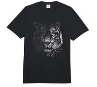 Tigre Gran felino depredador Monocromo Cabeza de Tigre Comfort Colors Adult Heavyweight T-Shirt