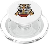 Tigre Hambriento Comiendo Fideos Ramen Arte PopSockets PopGrip para MagSafe