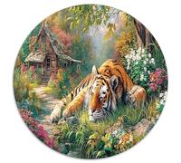 Tigre In Garden Puzzle Intelectual Desafío 1000 Piezas Bestia Feroz Rompecabezas Juego EduGatoivo para Adultos Y Niños A Partir De 12 Años 1000pcs (67.5x67.5cm)