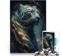 Tigre irreal Rompecabezas de 1000 Piezas para Adultos Juguetes adictivos Que desafían la Inteligencia Cerebral Regalo de Obra de Arte 38x26cm