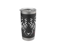 Tigre Japonés Arte Minimalista Japón Cultura Vaso térmico de acero inoxidable de doble pared