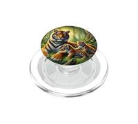 Tigre Madre con Dos Cachorros, Gatos de la Selva PopSockets PopGrip para MagSafe