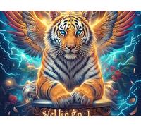 Tigre Madre y su cría Puzzle 1000 Piezas Cartón Grueso para Adultos Y Adolescentes Colorful Fantasy Vida Silvestre Ocio Doméstico Terapia Relajación Mejor Valorado Idea De Regalo 1000 PCS/75x50cm