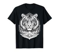 Tigre Naturaleza Impresión Motivo Animal Amante Retrato Arte Tigre Camiseta