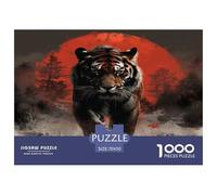 Tigre Noir et Rouge Puzle Juguete Educhativo Decoración del Hogar 1000 Piezas Vida Silvestre Rompecabezas Imposible Juego De Habilidad para Adultos 70x50cm/1000pcs