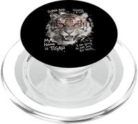 Tigre Ojos Rojos Mirada Furiosa Estilo Callejero Vibraciones PopSockets PopGrip para MagSafe