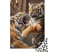 Tigre Paquete De 1000 Piezas Playful Tigre Cubs Papel Ecológico Entrenamiento Cerebral Actividad De Vinculación Familiar Ocio En Casa Desafiante 38x26cm/1000pcs