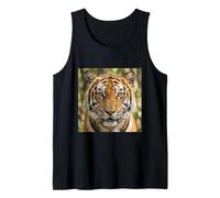 Tigre Primer Plano Retrato Intenso Vida Silvestre Cara Camiseta sin Mangas