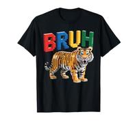 Tigre Print Bruh Bloques de construcción Azul Tigre Disfraz Adulto Camiseta