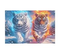 Tigre Puzzle 1000 Piezas Aliviar Estrés Profundo Bestias fantásticas Rompecabezas Familiar para Hombres Y Mujeres Obra De Arte Decorativo Hogar 1000 PCS