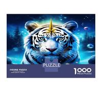 Tigre Puzzle 1000 Piezas De Cartón Grueso Cartoon Tigre Rompecabezas Anti Estrés Adultos para Actividad Abuelos Y Nietos como Regalo Original 38x26cm/1000pcs