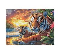 Tigre Puzzle 500 Piezas Aliviar Estrés 3D Rompecabezas Familiar para Hombres Y Mujeres Obra De Arte Decorativo Hogar 500 PCS