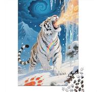 Tigre Puzzle Adulte 1000 Pièces Éducatif Challenge Toy Artisanat Cadeau Famille Décor À La Maison Jeu D'adresse Pour Toute La Famille 1000pcs (75x50cm)