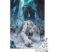 Tigre Puzzle Adulte 1000 Pièces Éducatif Challenge Toy Artisanat Cadeau Famille Décor À La Maison Pour Adultes Et Enfants À Partir De 14 ANS 1000pcs (75x50cm)