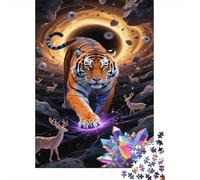 Tigre Puzzle Imposible,desafío para Adultos Agujero Negro Cósmico Entretenimiento Creativo 1000 Piezas Obra De Arte De Juego De para Adultos Y Niños 1000pcs (75x50cm)