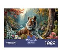 Tigre Puzzles Imposible,desafío for Adults Autumn Corriente Bosqueal 1000 Piezas Obra De Arte De Juego De para Adultos Y Niños A Partir De 12 Años 70x50cm/1000pcs