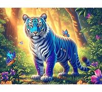 Tigre Rompecabezas 1000 Piezas Cartón para Parejas Vida Silvestre Actividad Tiempo Libre Terapia Relajación Decoración Salón Regalo Sorpresa 1000 PCS/75x50cm