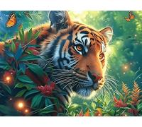 Tigre Rompecabezas 500 Piezas Cartón para Expertos Animales fantásticos Vibrantes Mejora Memoria Actividad Tiempo Libre Pack Completo Original 500 PCS/52×38cm